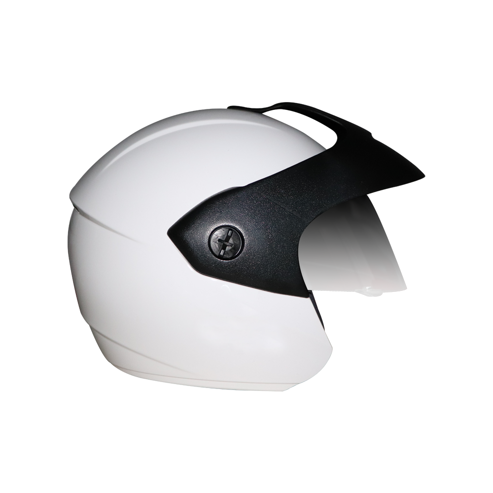 TVS Helmet Half Face Motorbike Helmet (White) – Dynamic Ventilation, Lightweight & Durable
