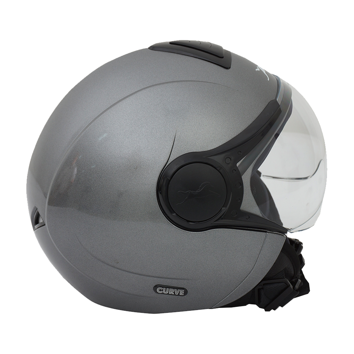 TVS Half Face Helmet Curve Motorbike Helmet (Grey) | Premium Safety & Style