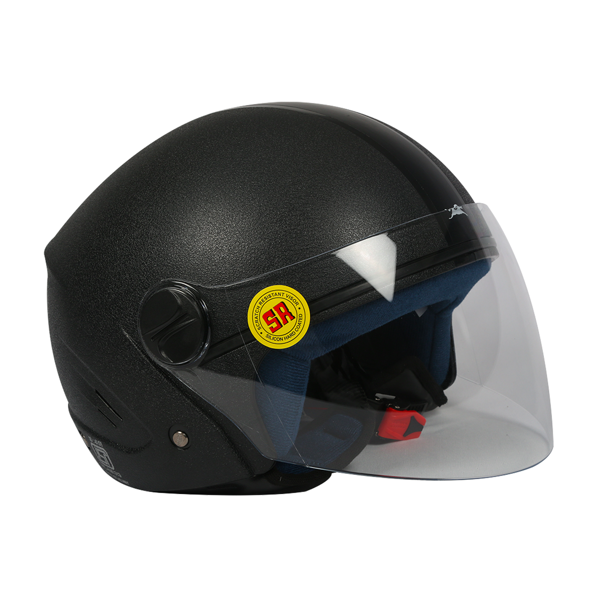 TVS Full Face Helmet Black TE - Premium Safety & Comfort with Dynamic Ventilation