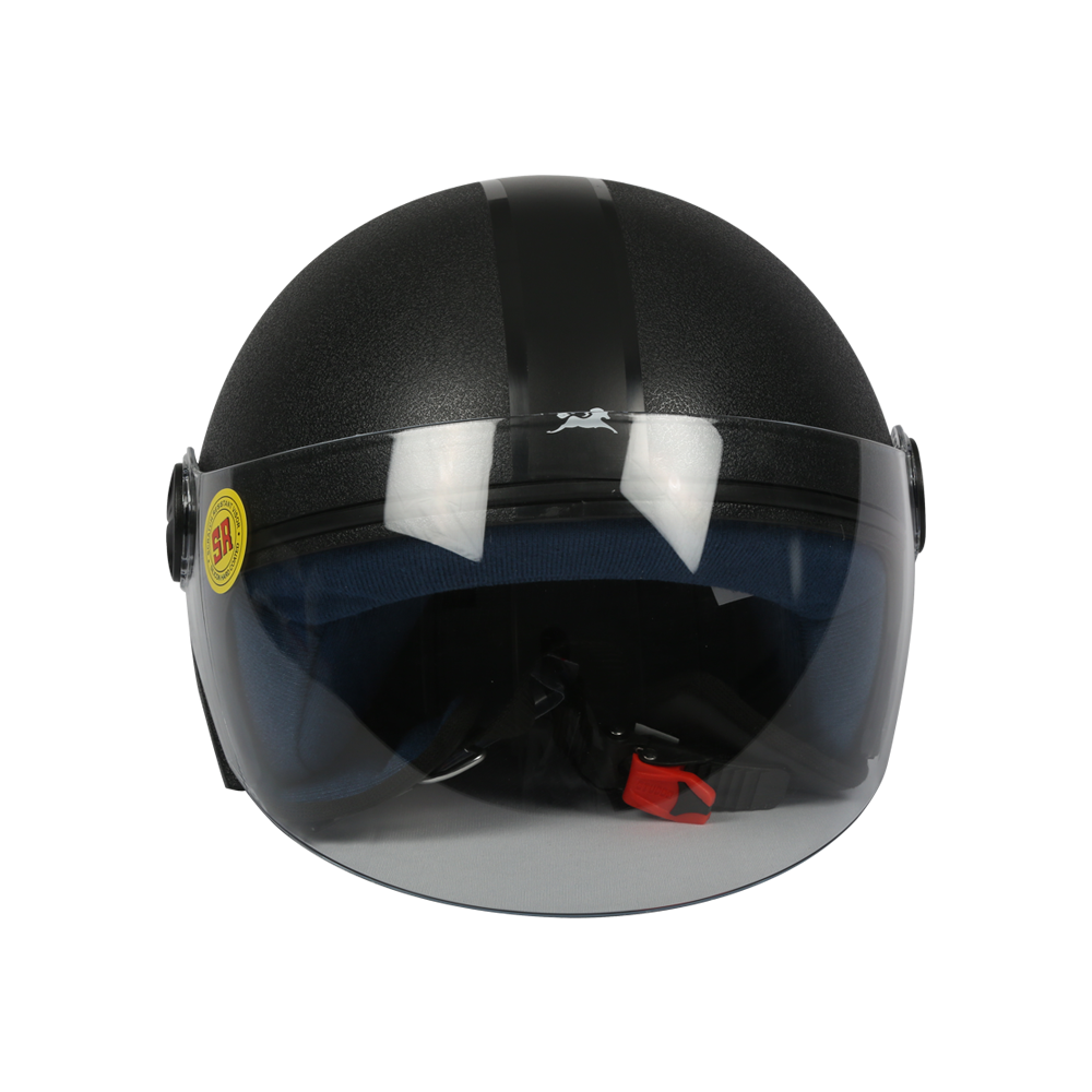 TVS Full Face Helmet Black TE - Premium Safety & Comfort with Dynamic Ventilation
