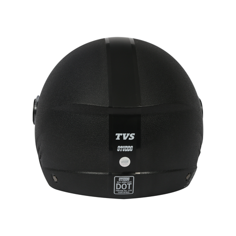 TVS Full Face Helmet Black TE - Premium Safety & Comfort with Dynamic Ventilation