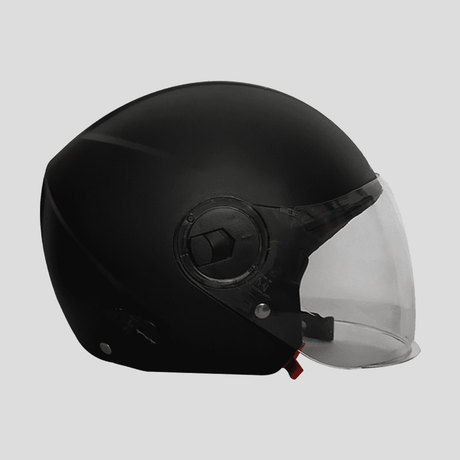 TVS Half Face Helmet Black HE – Stylish Protection & Comfort