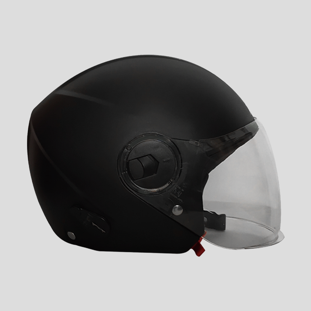 TVS Half Face Helmet Black HL – Stylish Protection & Comfort