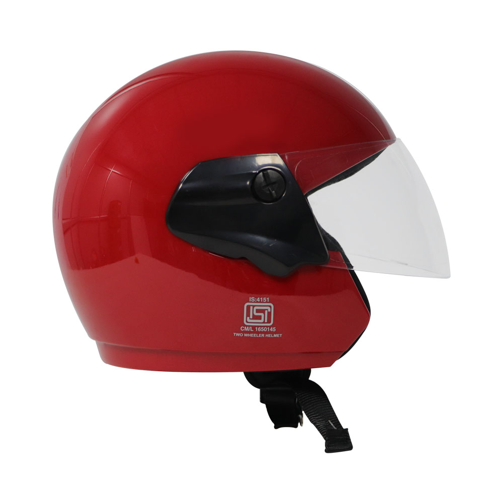 TVS Cruiser Red Half Face Helmet – ISI Certified Safety & Premium Comfort