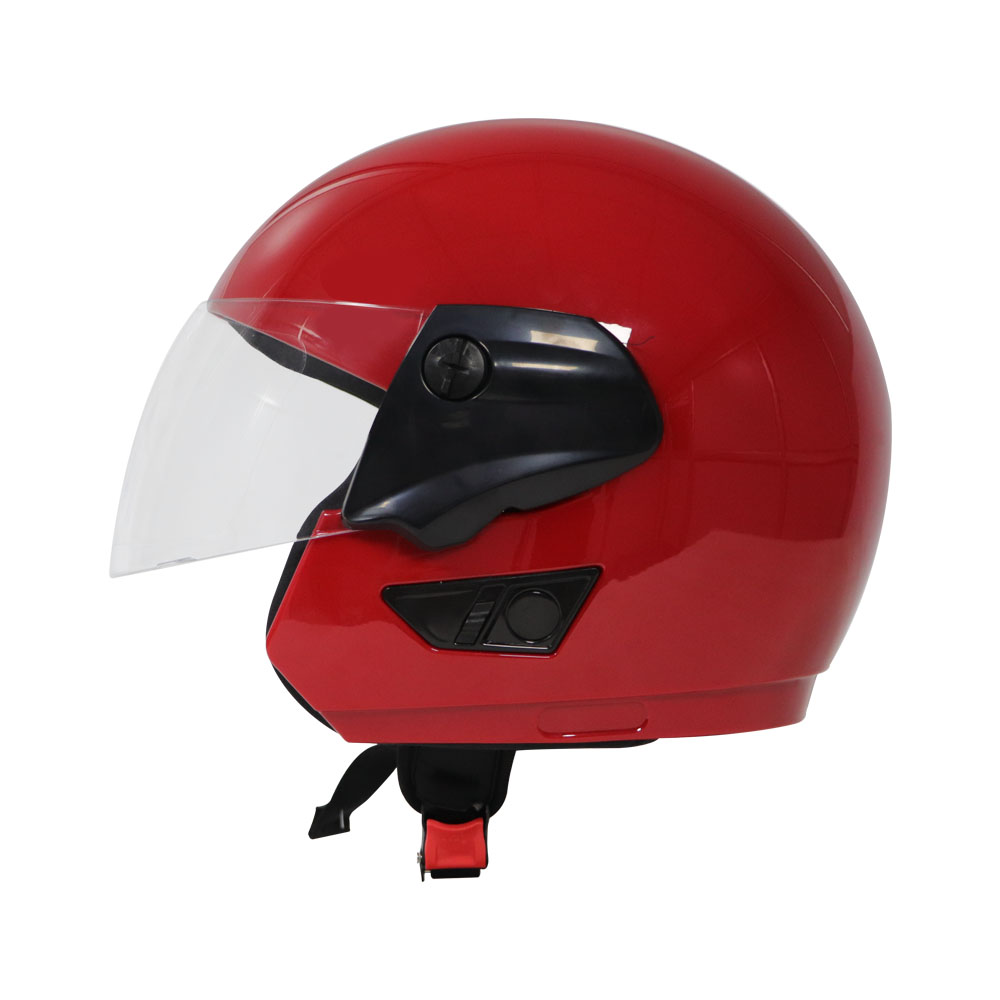 TVS Cruiser Red Half Face Helmet – ISI Certified Safety & Premium Comfort