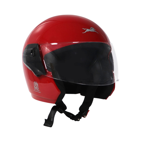 TVS Cruiser Red Half Face Helmet – ISI Certified Safety & Premium Comfort
