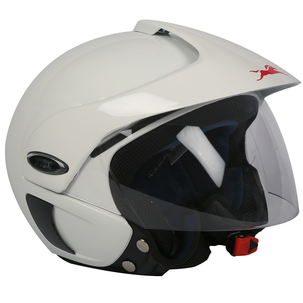 TVS Helmet Half Face Pearl White ML | Premium Safety & Style