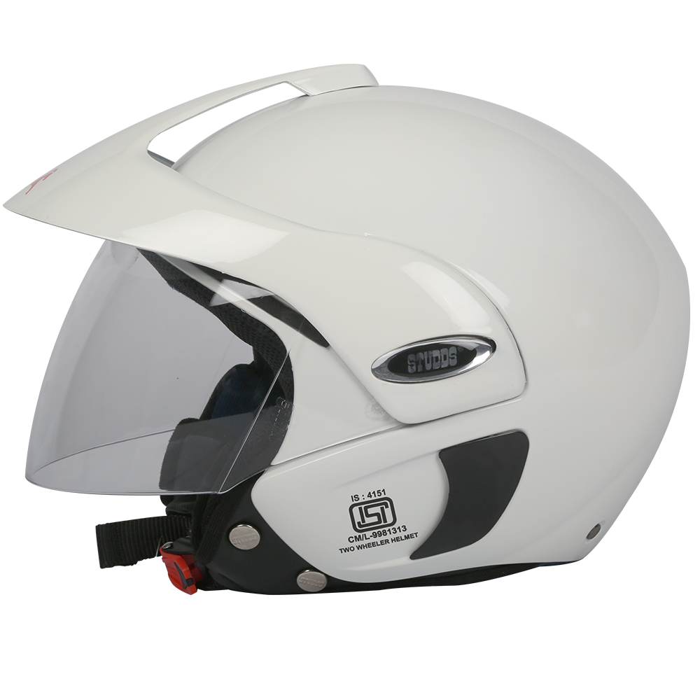 TVS Helmet Half Face Pearl White ML | Premium Safety & Style