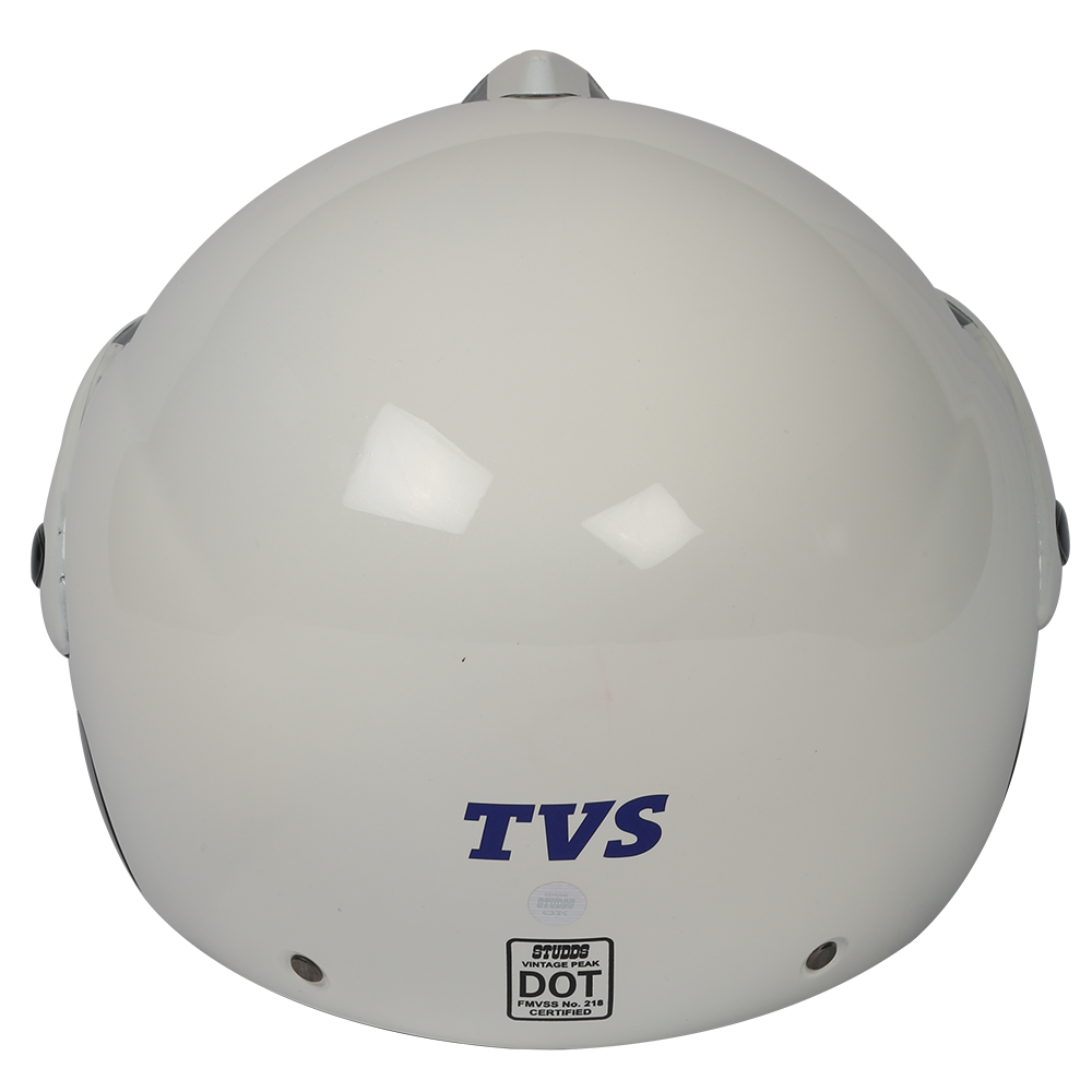 TVS Helmet Half Face Pearl White ML | Premium Safety & Style