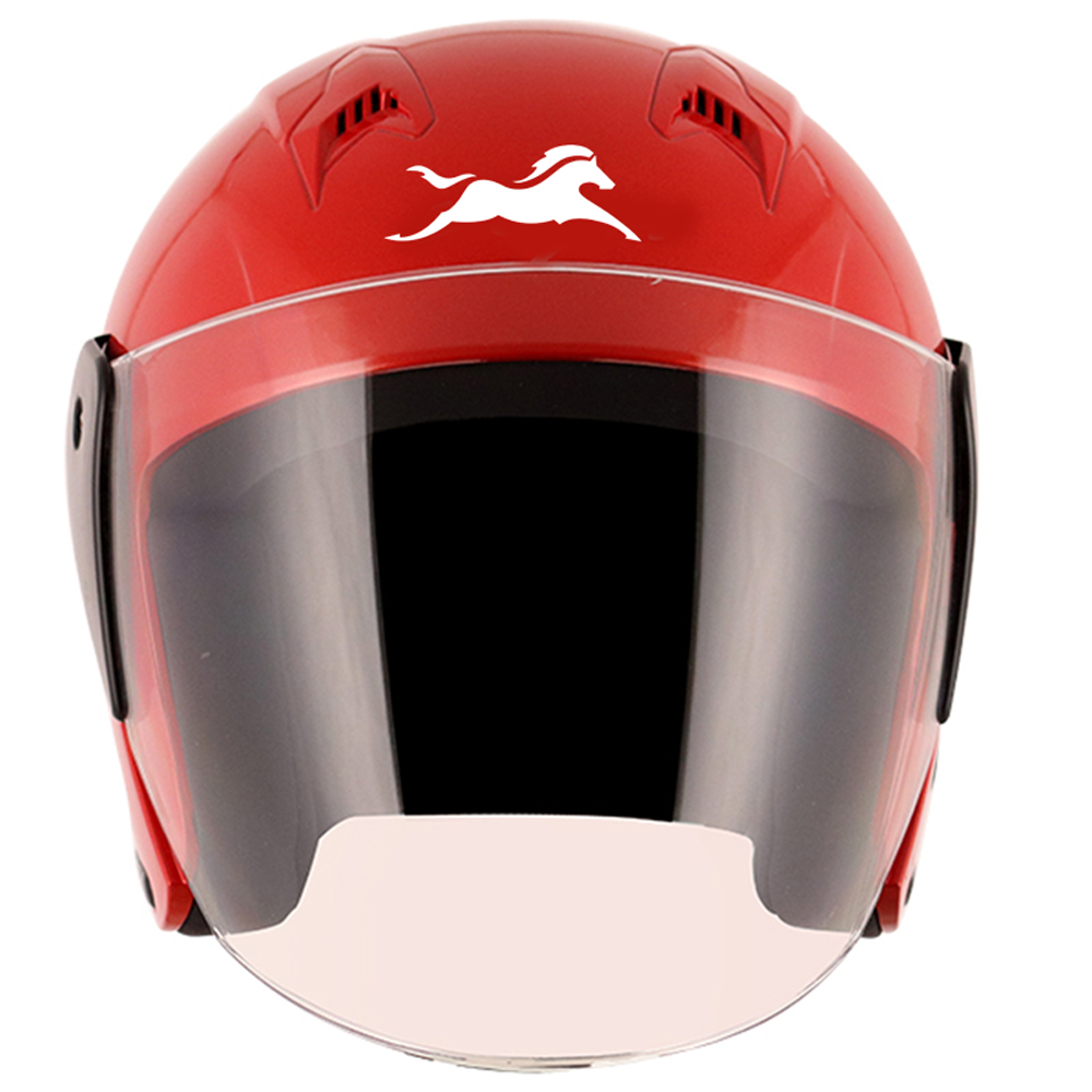 TVS Half Face Shiny Red Helmet – Premium Safety & Style, ISI Certified
