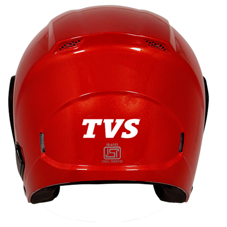 TVS Half Face Shiny Red Helmet – Premium Safety & Style, ISI Certified