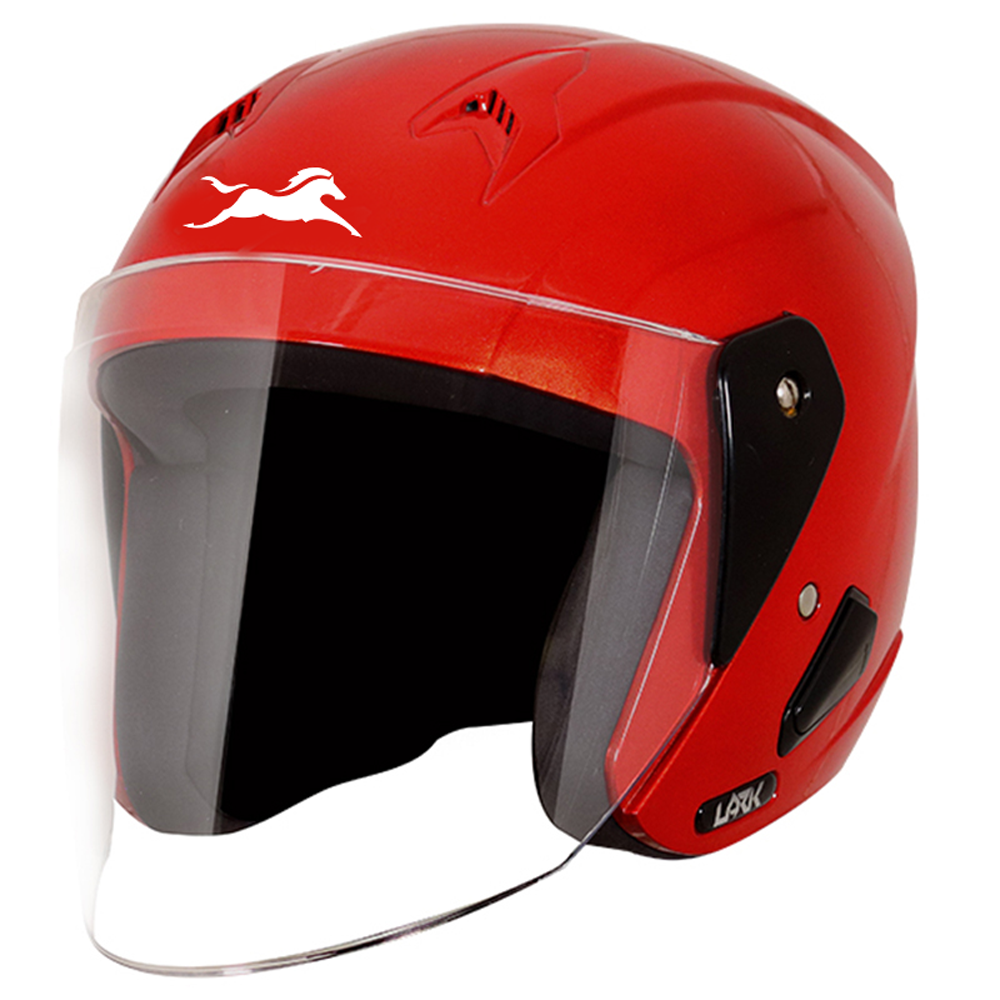 TVS Half Face Shiny Red Helmet – Premium Safety & Style, ISI Certified