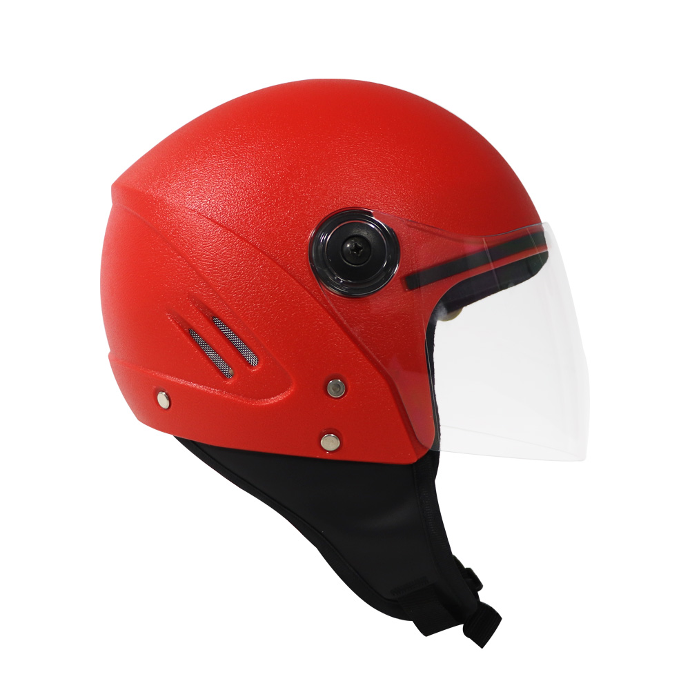 TVS Half Face Black Eco Red Helmet – Reliable Protection with a Stylish Edge