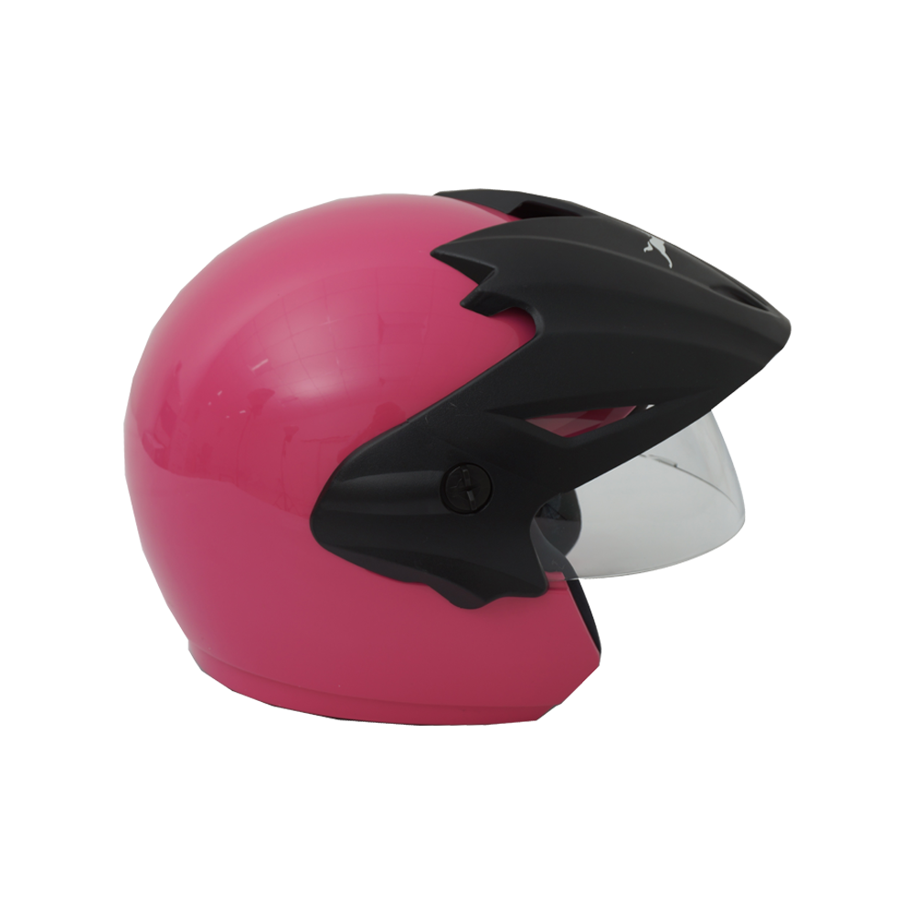 TVS Half Face Cruiser With Peak Motorbike Helmet (Pink) | Premium Safety & Style