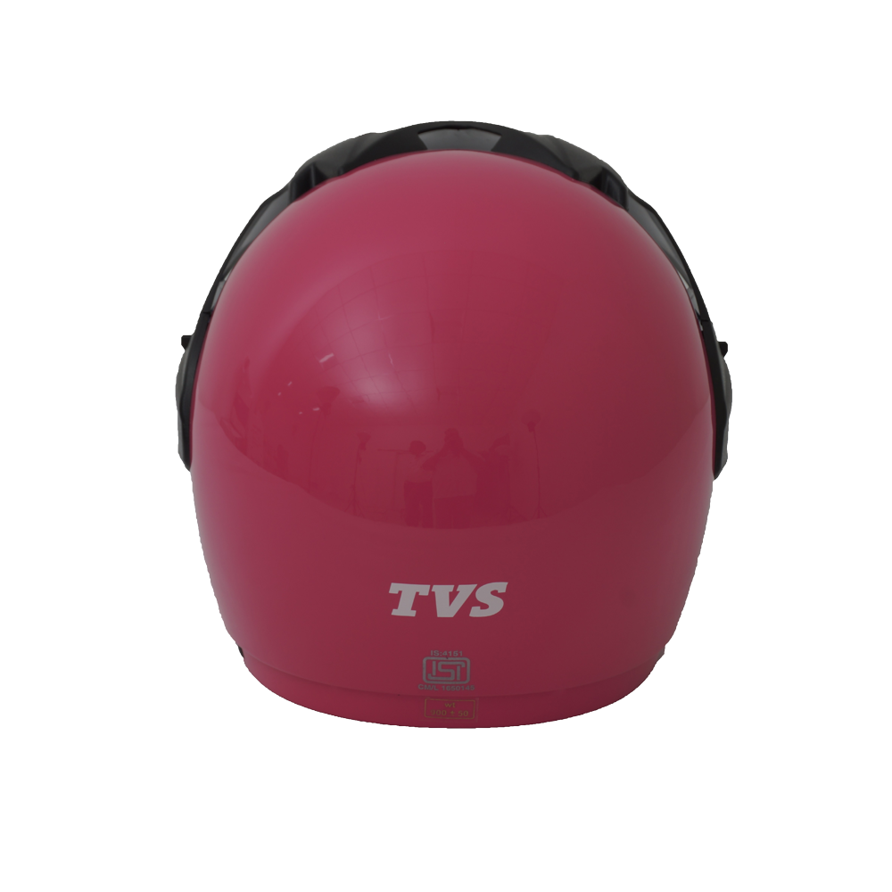 TVS Half Face Cruiser With Peak Motorbike Helmet (Pink) | Premium Safety & Style