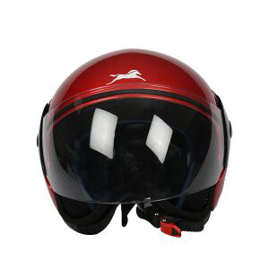 TVS Half Face Motorbike Helmet (Red-BL) - Superior Quality & Enhanced Comfort