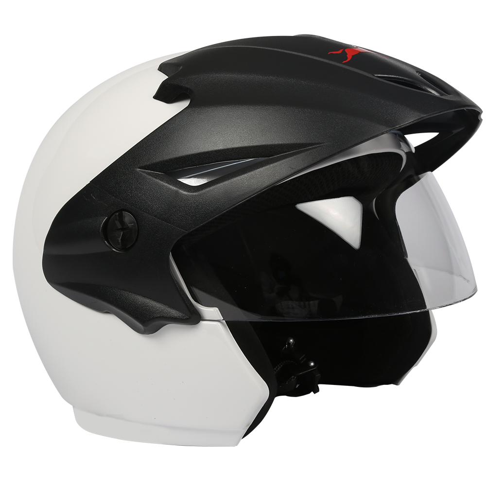 TVS Half Face White Helmet - ISI Certified Safety & Premium Comfort
