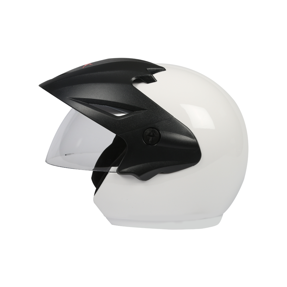TVS Half Face White Helmet - ISI Certified Safety & Premium Comfort