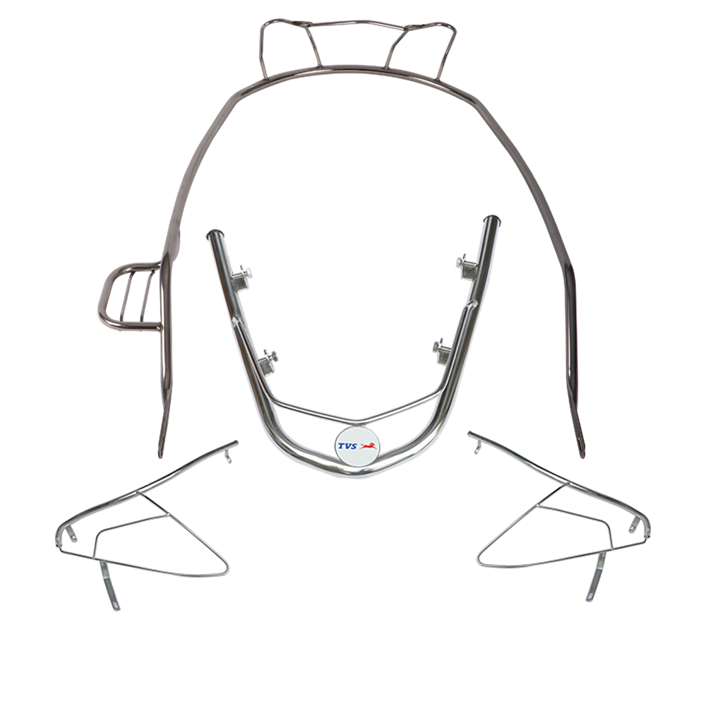 TVS FR Scooter Guard Kit for Jupiter | Stainless Steel Rust-Free Protection