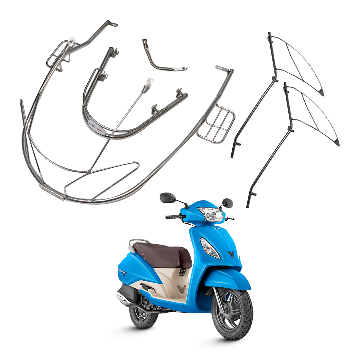 TVS Scooter Guard Kit for Jupiter 110_MUM | All-Round Protection & Durability