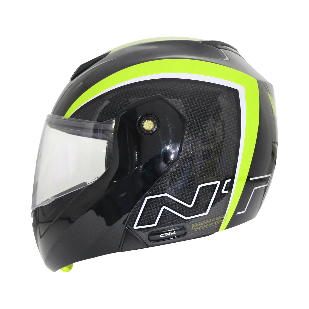 TVS Ntorq Flip-up Helmet (Neon & Black) - ISI Certified, High Impact Protection, and Ultra-Wide Visor