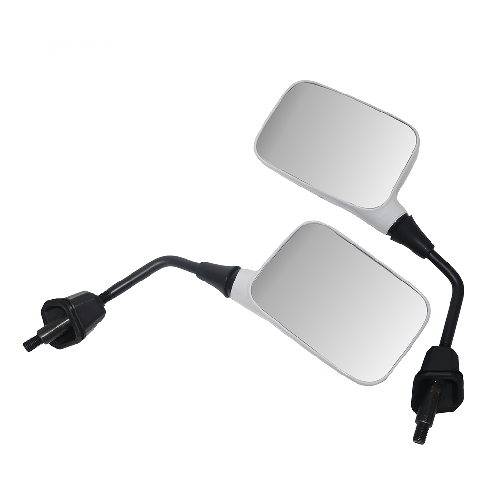 TVS Racing IQUBE Pearl White Color Mirror (Set of 2)- Stylish, Durable & Adjustable