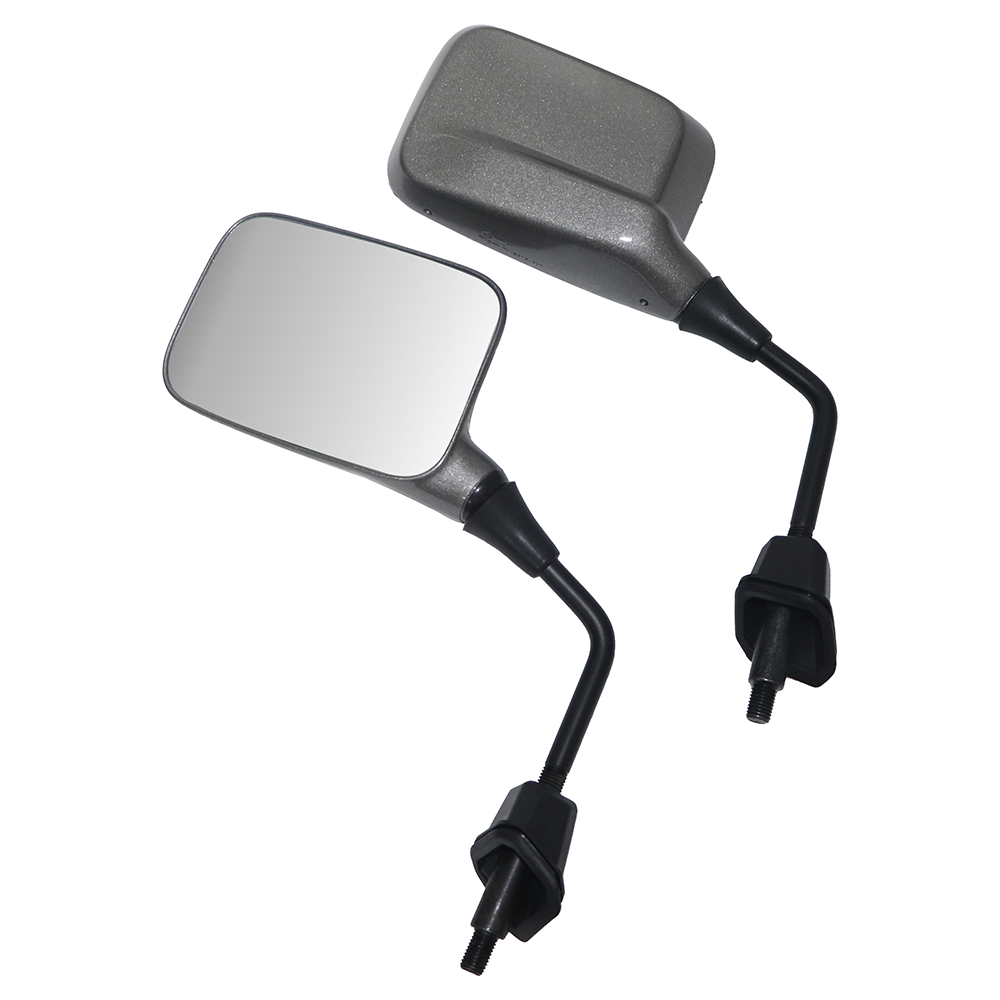 TVS Racing IQUBE Titanium Grey Glossy Color Mirror (Set of 2)- Stylish, Durable & Adjustable