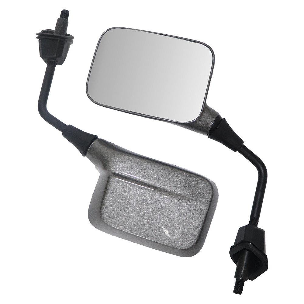 TVS Racing IQUBE Titanium Grey Glossy Color Mirror (Set of 2)- Stylish, Durable & Adjustable