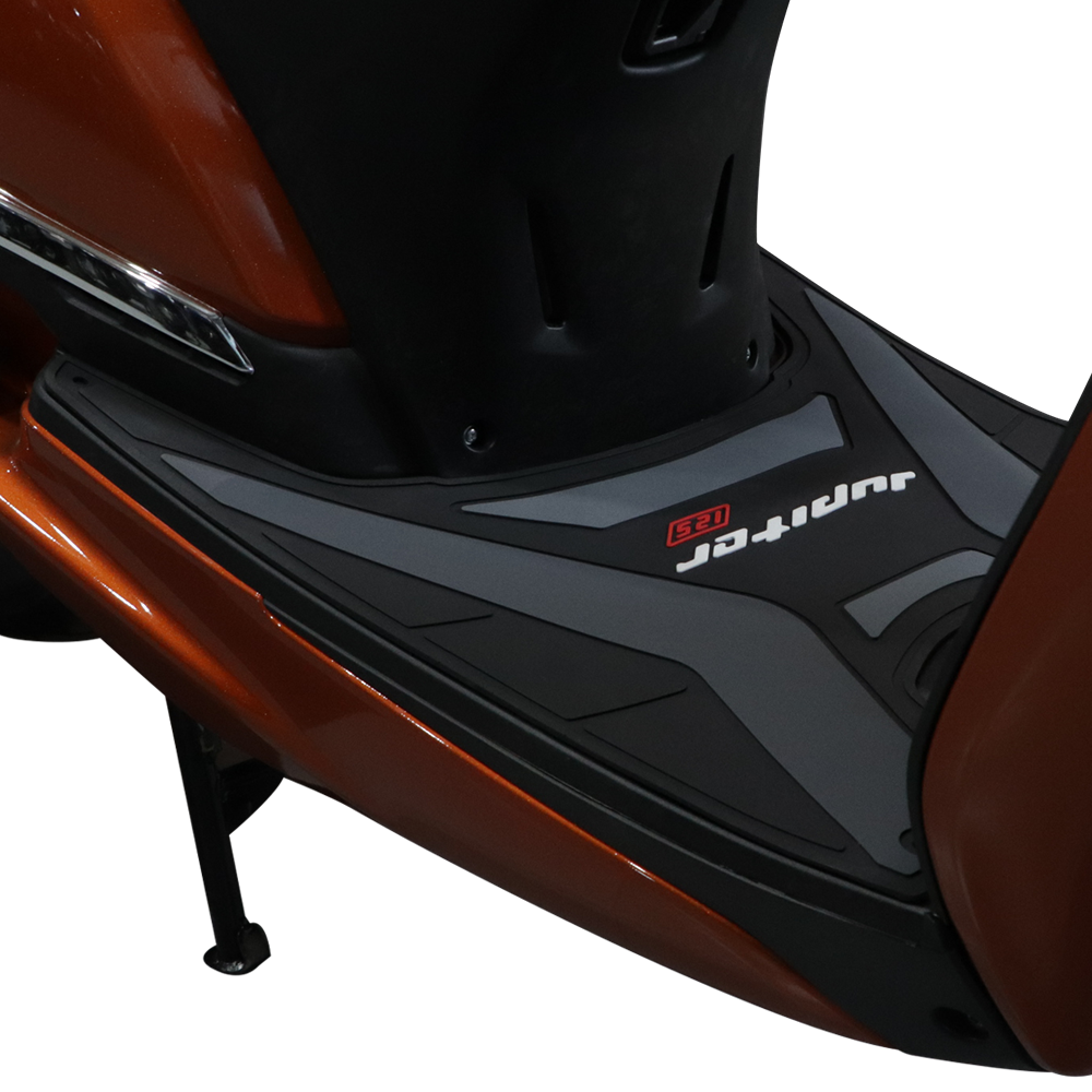 TVS Designer - Jupiter 125 Floor Mat GREY – Custom-Fit, Non-Slip, Weather-Resistant Scooter Floor Mat