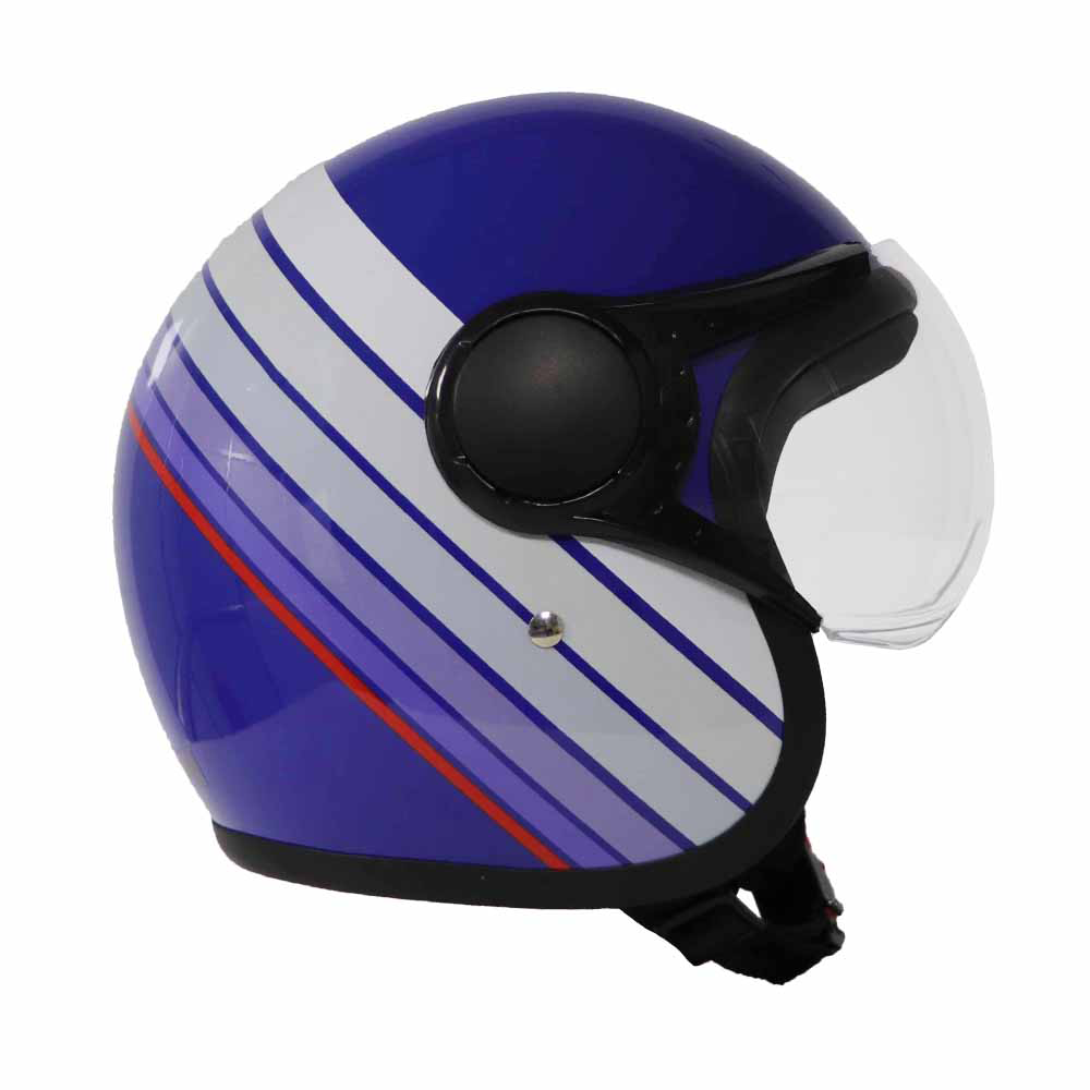 TVS Ronin Half Face Helmet - Blue | ISI & DOT Certified | Premium Safety