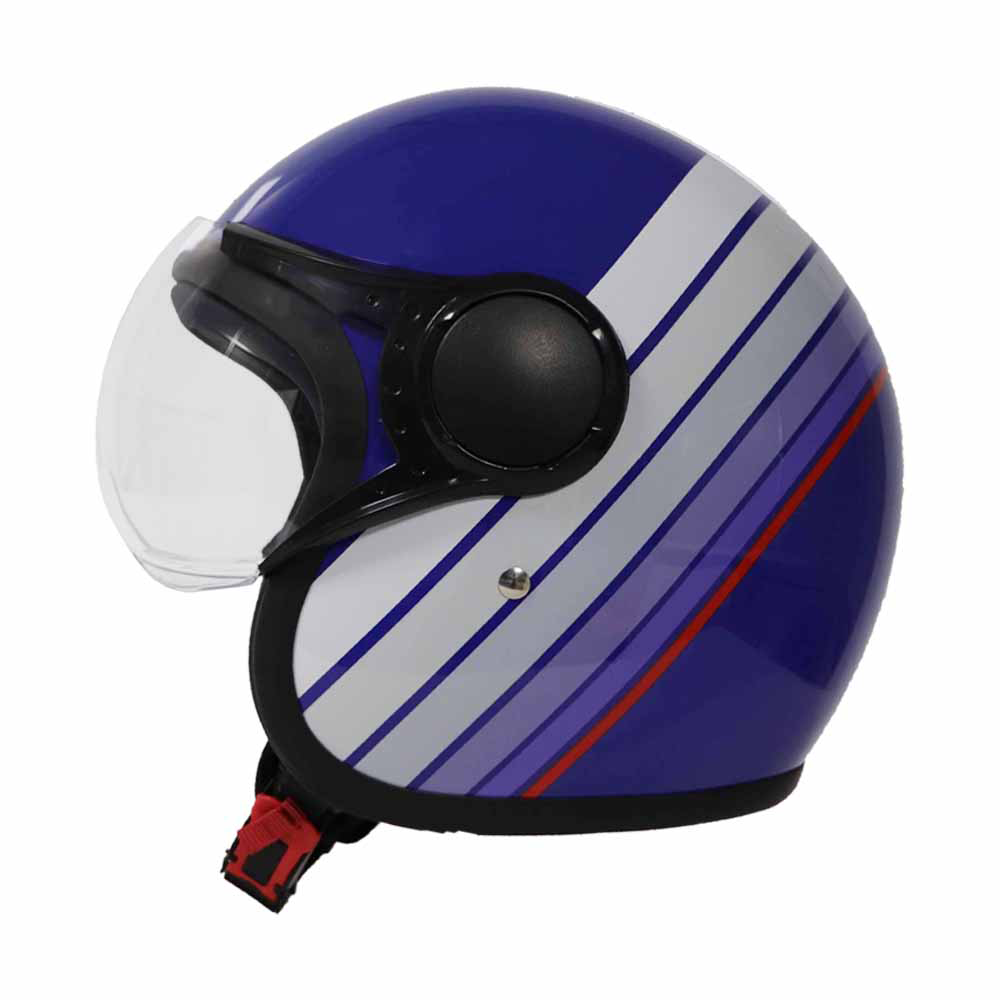 TVS Ronin Half Face Helmet - Blue | ISI & DOT Certified | Premium Safety