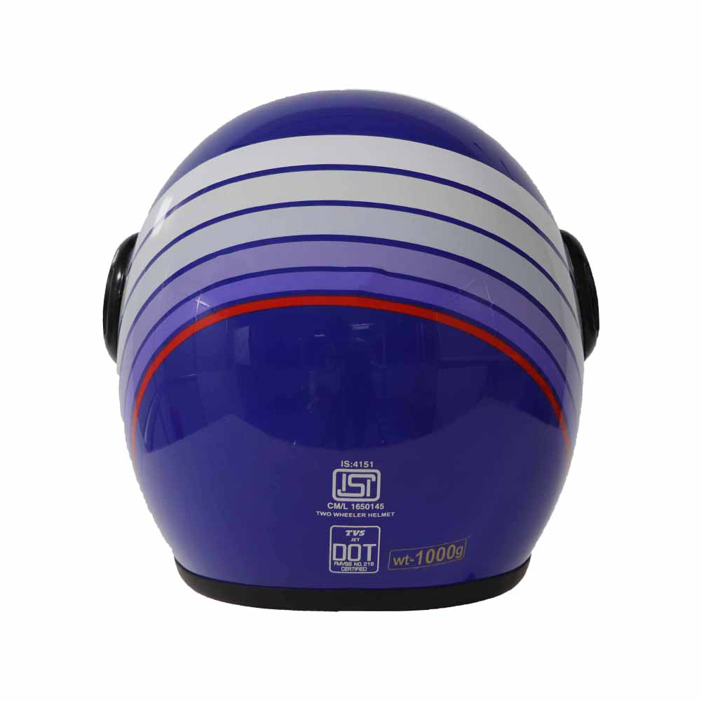 TVS Ronin Half Face Helmet - Blue | ISI & DOT Certified | Premium Safety