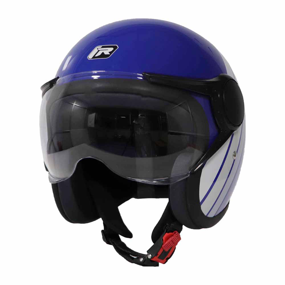 TVS Ronin Half Face Helmet - Blue | ISI & DOT Certified | Premium Safety