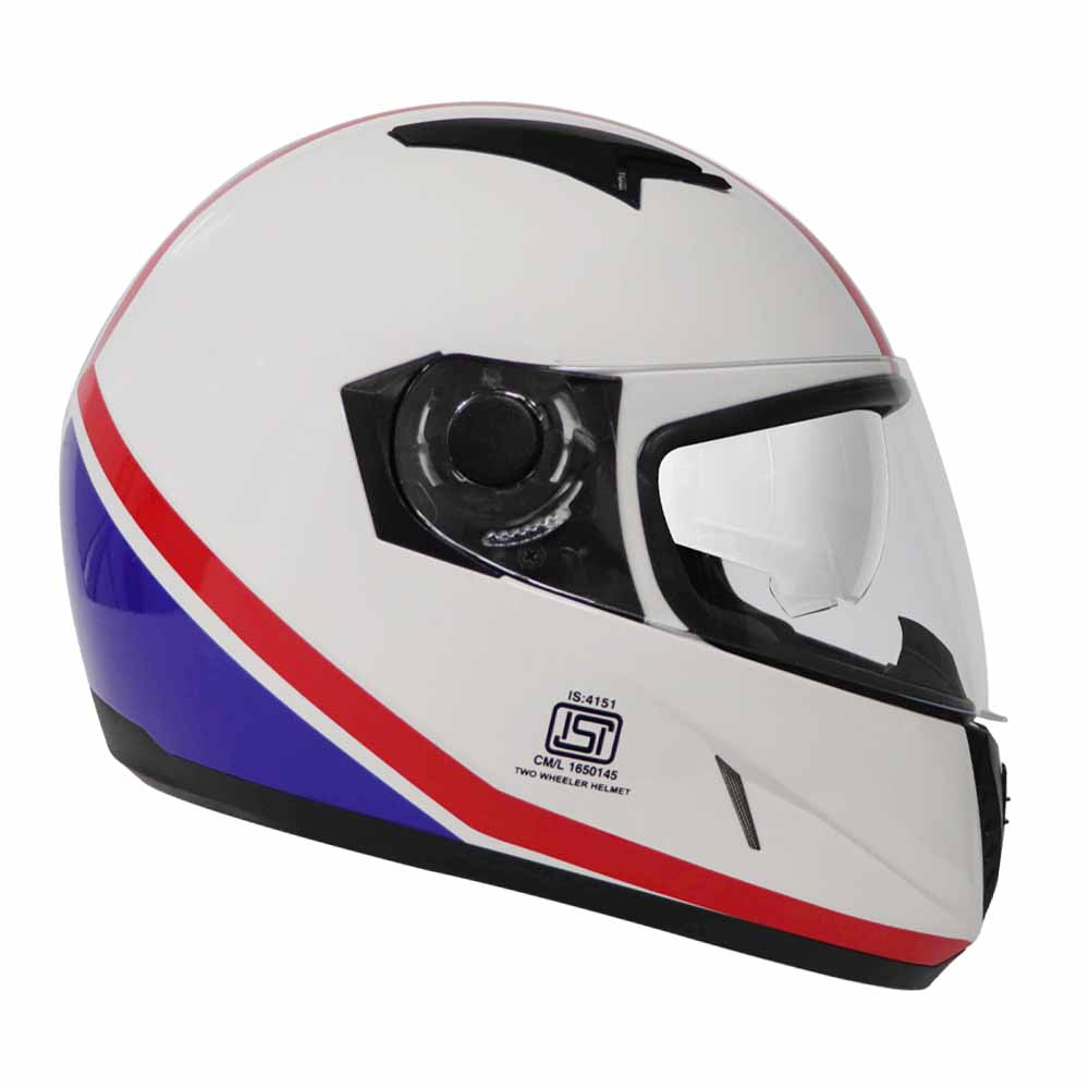 TVS Full Face Cara White Helmet – Premium Safety & Comfort