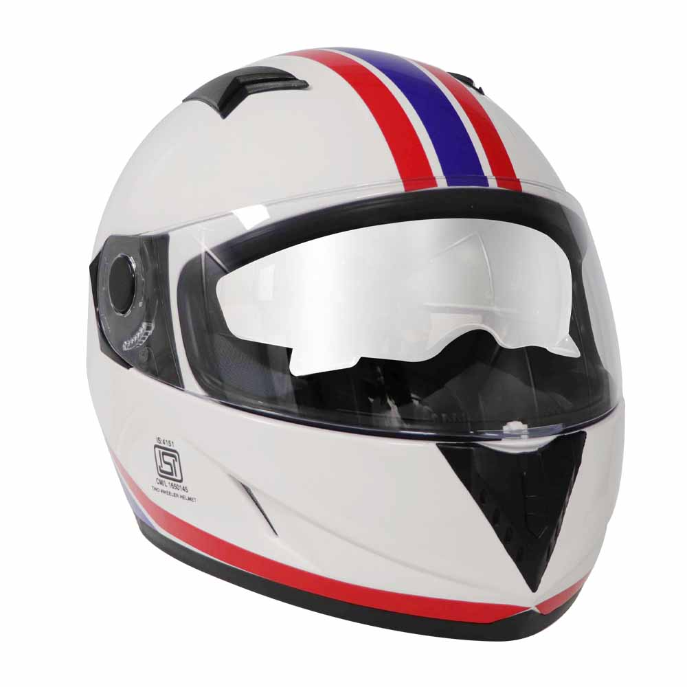 TVS Full Face Cara White Helmet – Premium Safety & Comfort