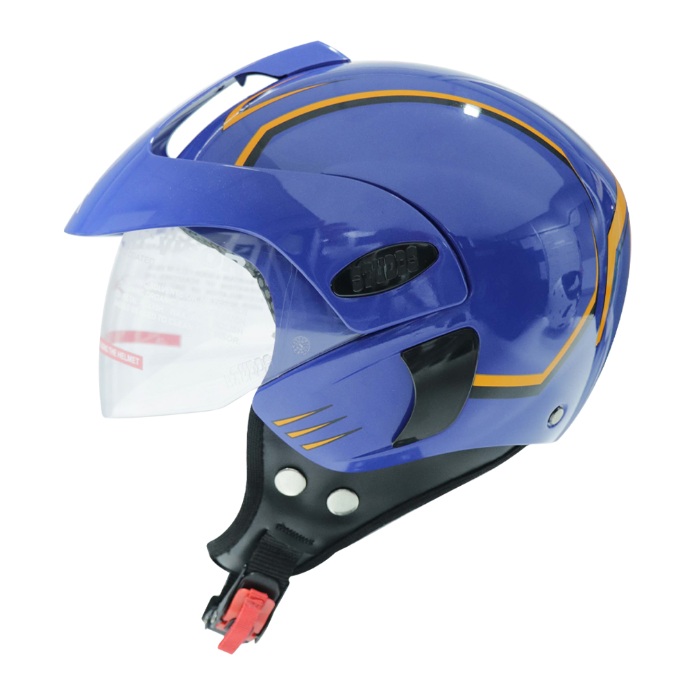 TVS Half Face KID Helmet - ISI Certified, Blue - Premium Protection & Style for Young Riders