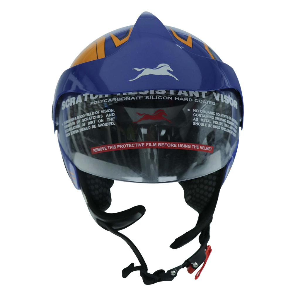TVS Half Face KID Helmet - ISI Certified, Blue - Premium Protection & Style for Young Riders