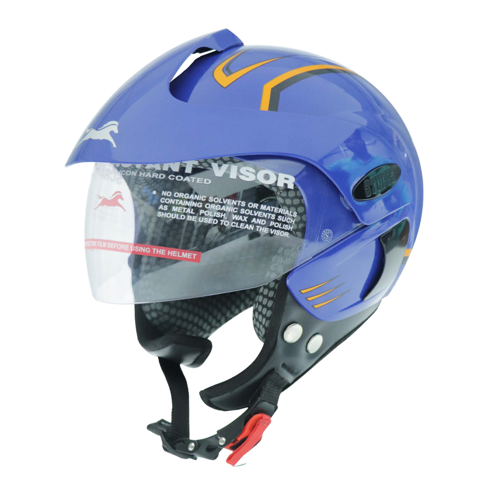 TVS Half Face KID Helmet - ISI Certified, Blue - Premium Protection & Style for Young Riders