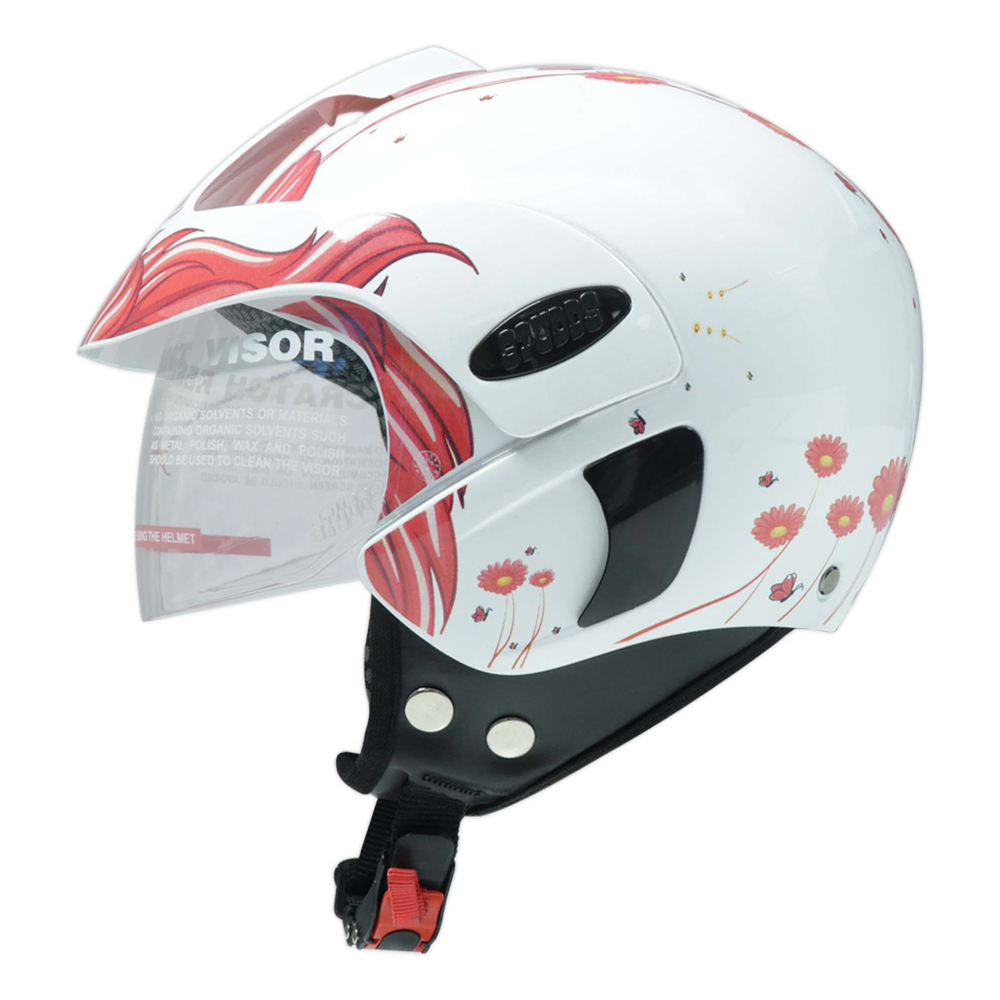 TVS Kids HF Rosy Field Helmet - Premium Protection and Comfort