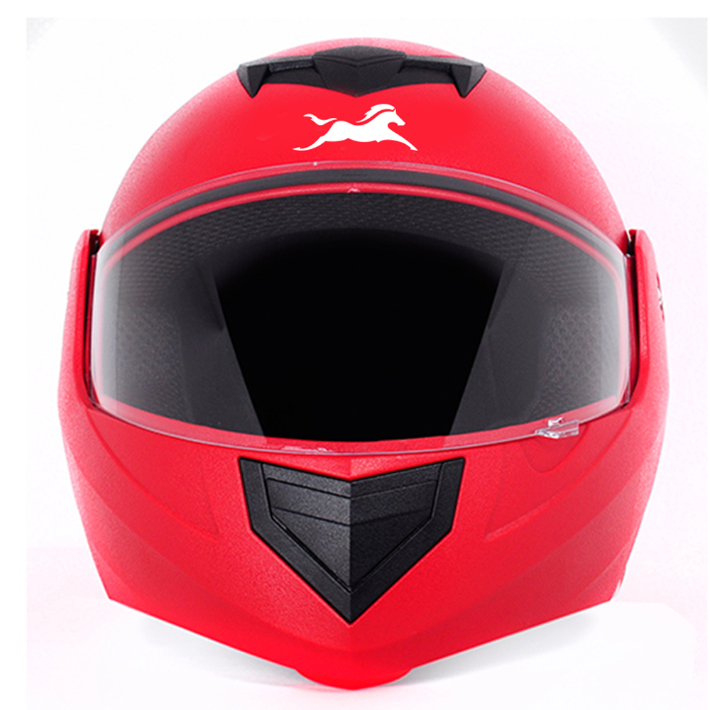 TVS Red Flip-Up Full Face Helmet - ISI Certified, Premium Safety & Style