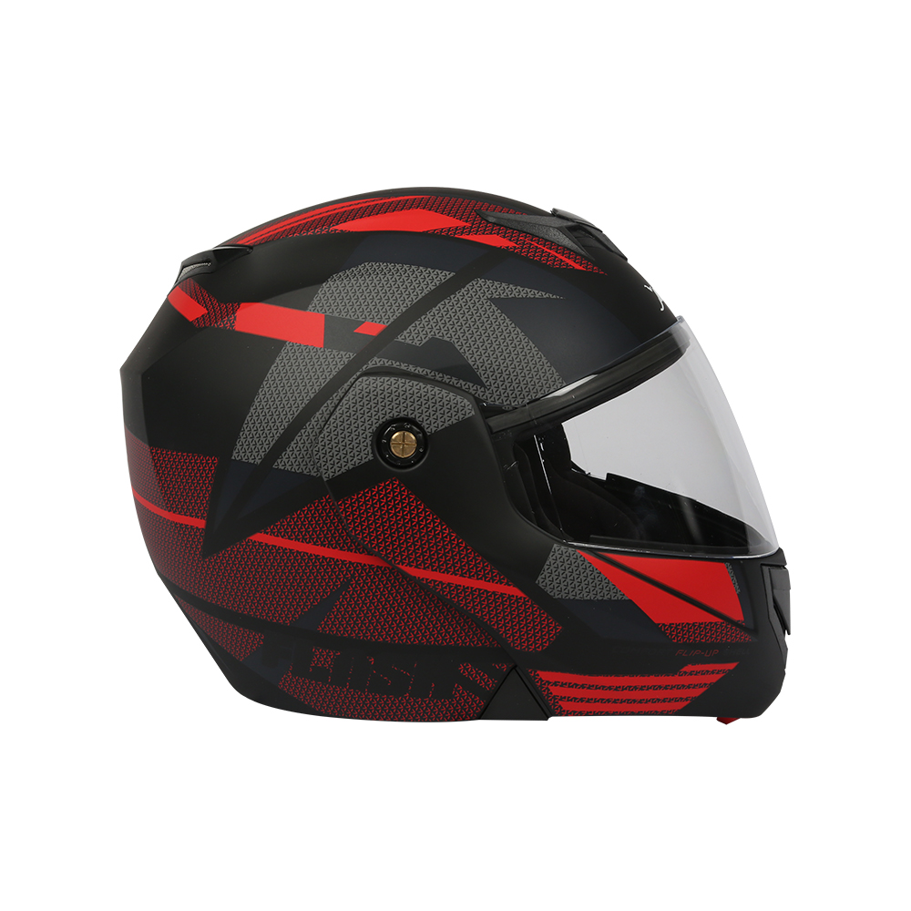 TVS Full Face Dual Color Motorbike Helmet (Black, Red-NL) | Premium Protection & Style