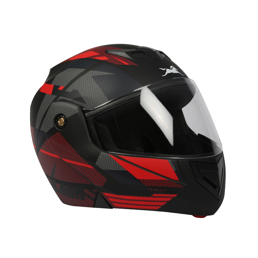 TVS Full Face Dual Color Motorbike Helmet (Black, Red-NL) | Premium Protection & Style
