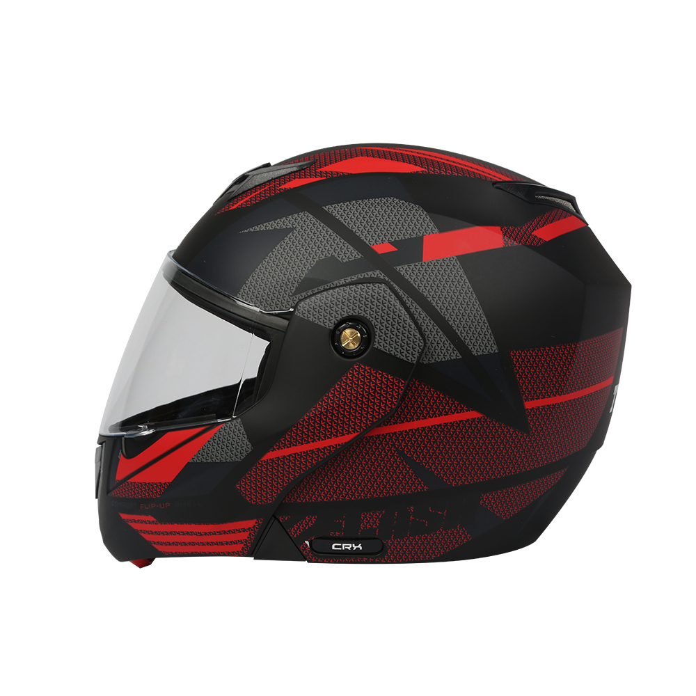 TVS Full Face Dual Color Motorbike Helmet (Black, Red-NL) | Premium Protection & Style