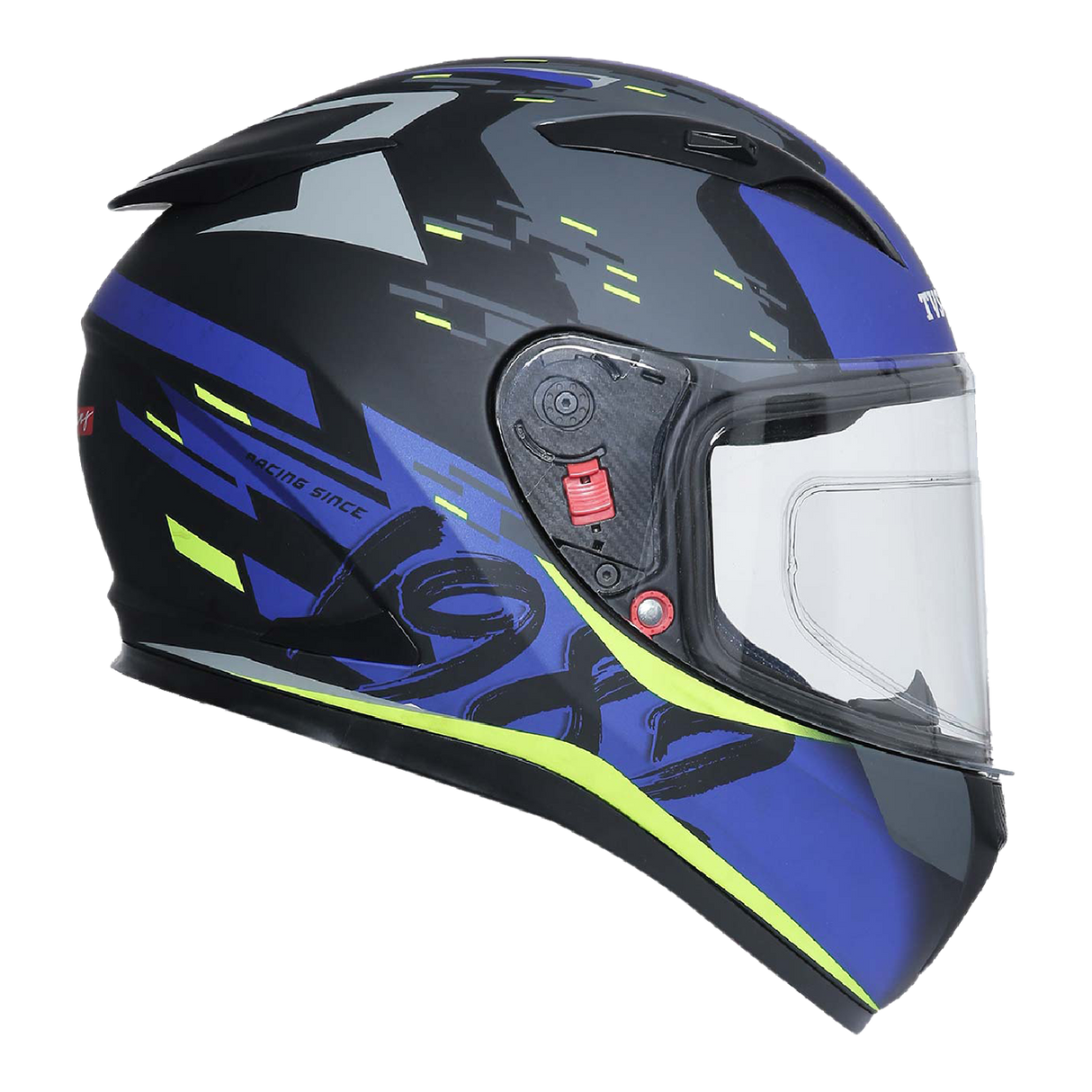 TVS Racing Full Face Helmet for Men – Anti-Fog Pin-Lock, Aerodynamic Design, DOT/ISI/ECE Certified