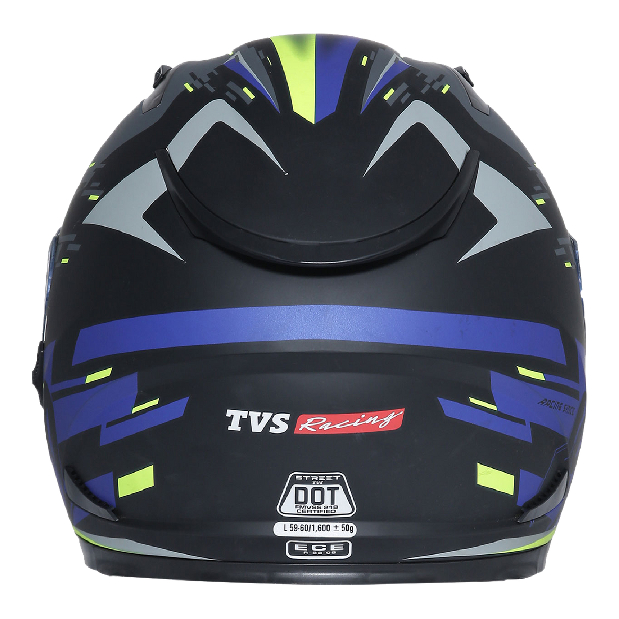 TVS Racing Full Face Helmet for Men – Anti-Fog Pin-Lock, Aerodynamic Design, DOT/ISI/ECE Certified