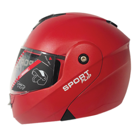 TVS Helmet Full Face Flip Red - Premium Quality Head Protection