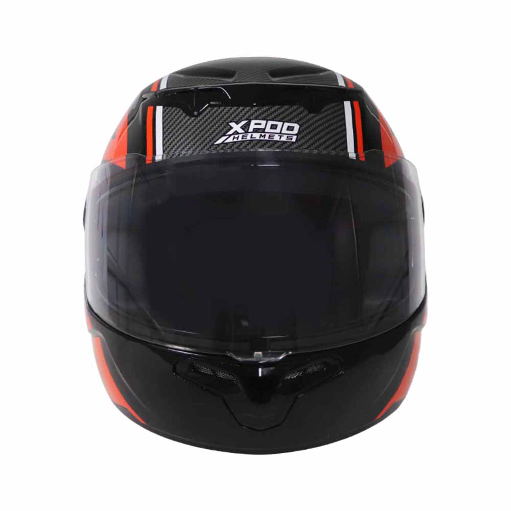 TVS XPOD LT Helmet for Men - Black Orange | Safety & Style Combined