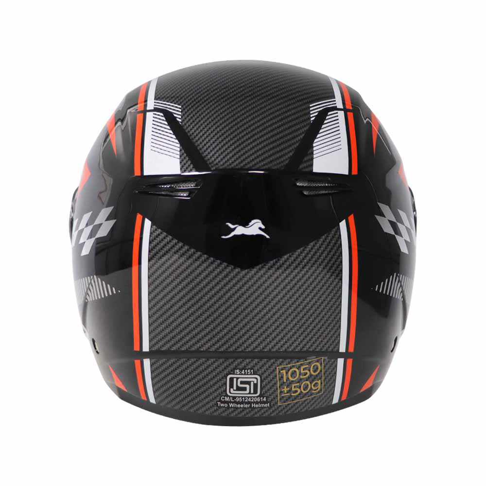 TVS XPOD LT Helmet for Men - Black Orange | Safety & Style Combined