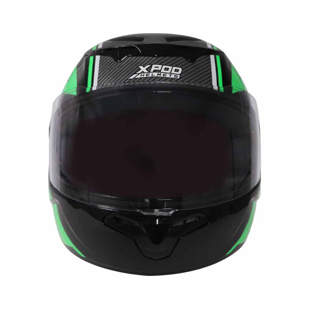 TVS XPOD LT Helmet for Men - ISI Certified | Black Green