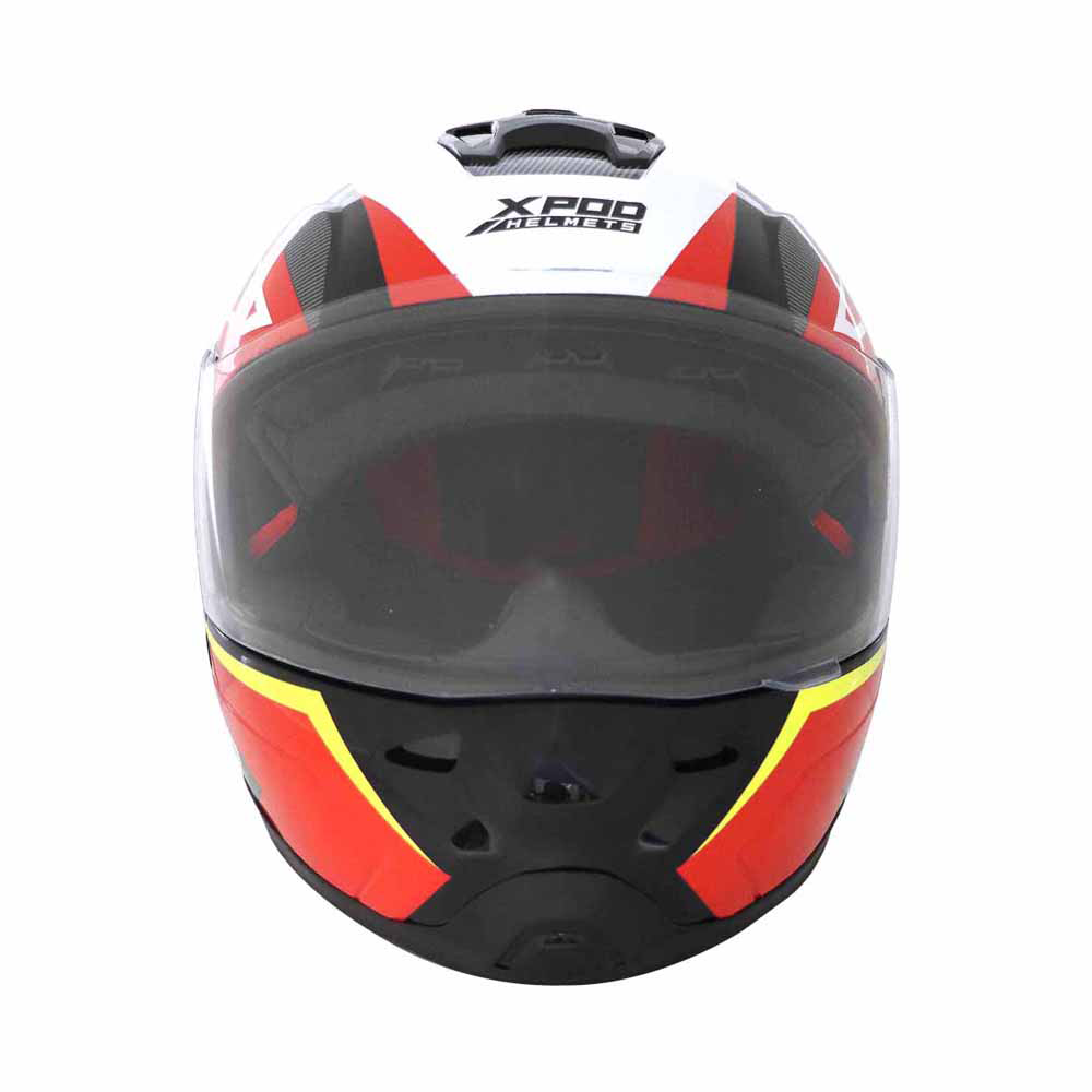TVS XPOD Primus Helmet for Men - ISI & DOT Certified, EPS Impact Absorption, Quick Release (Red)